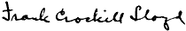 Frank Croskill Lloyd signature