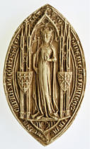 Seal of Jeanne de Navarre, queen of France, ca. 1300